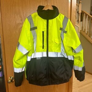 Hi vis heated waterproof lined jacket Type R Class 3